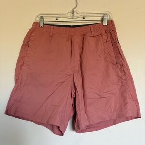 Birddogs Khaki Shorts 7” Men’s Large Pink Boom for Your Boomstick Liner Casual
